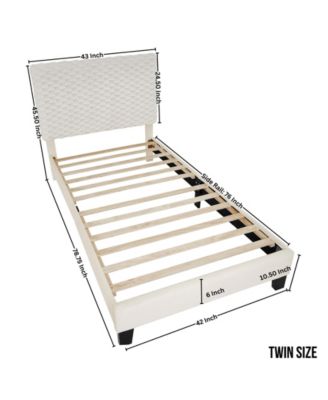 3-Piece Bedroom Set, Plush 3D Upholstered Bed with Two Nightstands, Twin