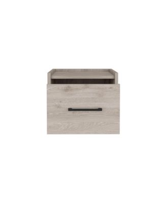 Modern One-Drawer Faux Wood Floating Nightstand – Space-Saving Design