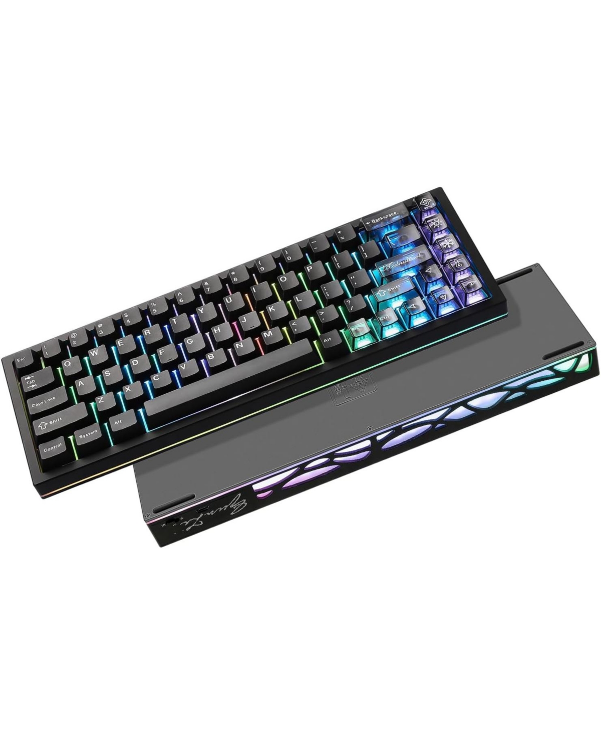 Yunzii AL65 Wireless Mechanical Keyboard, Full Aluminum Cnc,Support Qmk/Via Software Gasket Structure,60% Hot Swappable with Rgb Backlit Bt/2.4G/Usb-c