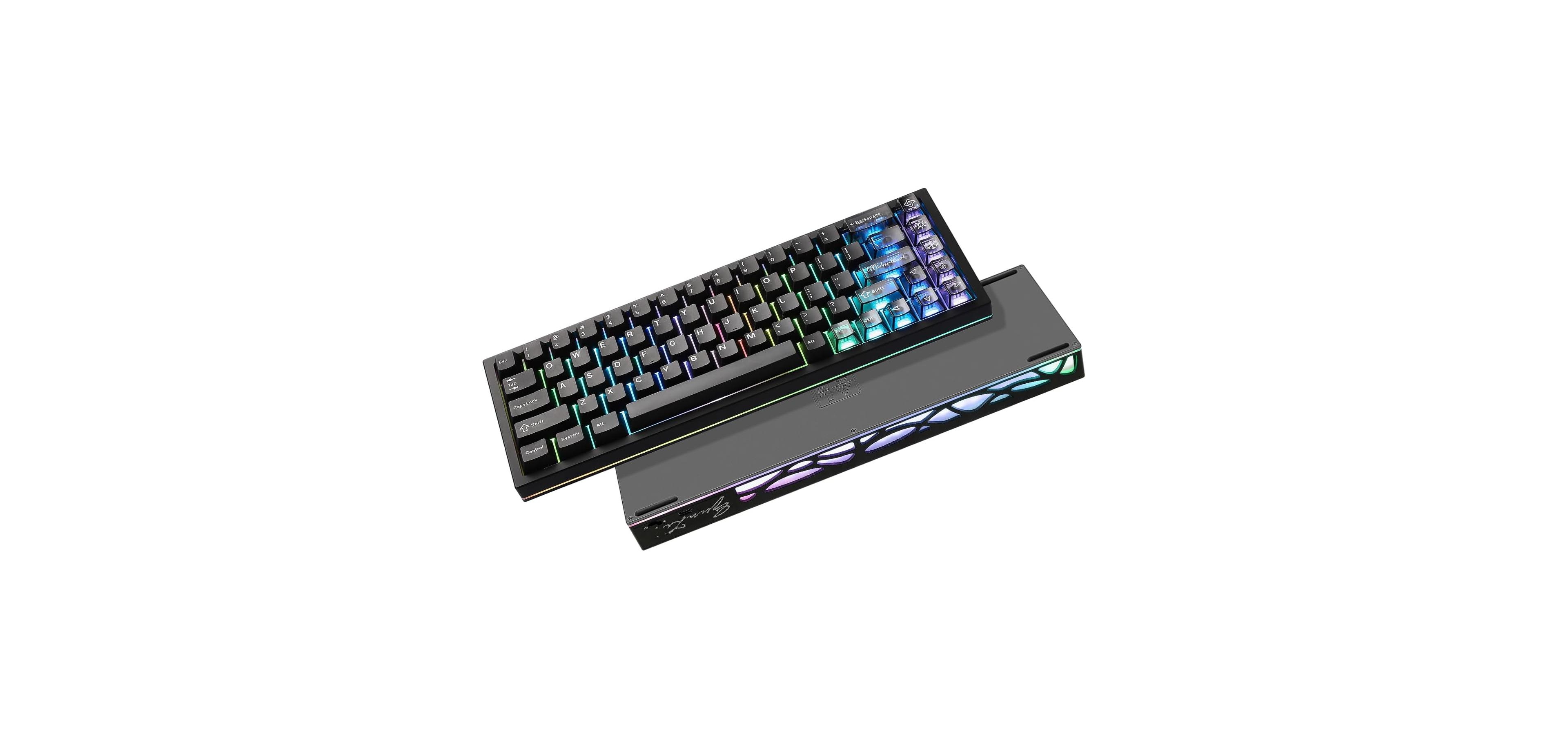 Yunzii AL65 Wireless Mechanical Keyboard, Full Aluminum Cnc,Support Qmk/Via Software Gasket Structure,60% Hot Swappable with Rgb Backlit Bt/2.4G/Usb-c