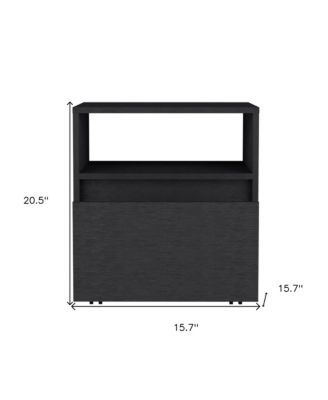 Stylish One Drawer Faux Wood Nightstand for Small Spaces