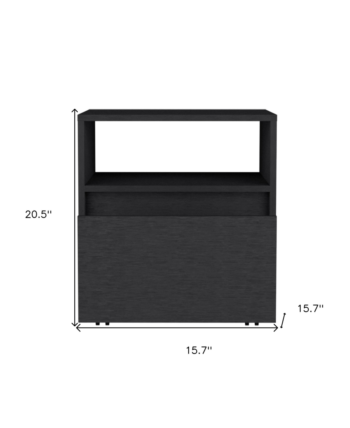 Stylish One Drawer Faux Wood Nightstand for Small Spaces