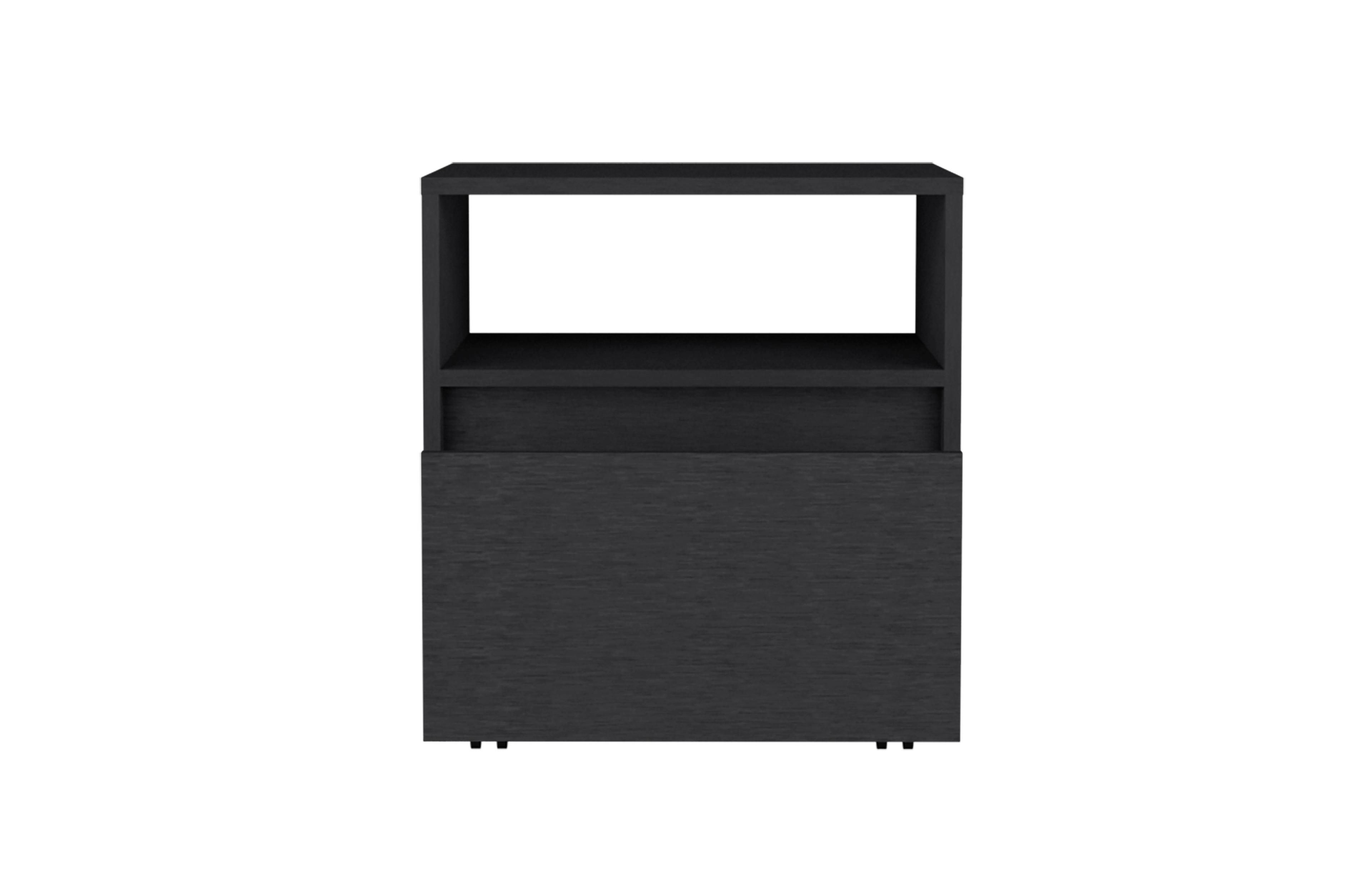 Stylish One Drawer Faux Wood Nightstand for Small Spaces