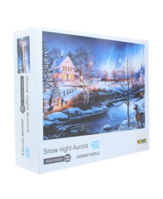 Snow Night Aurora 1000 Piece Jigsaw Puzzle