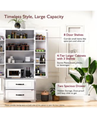 Farmhouse Kitchen Pantry Cabinet - 71"