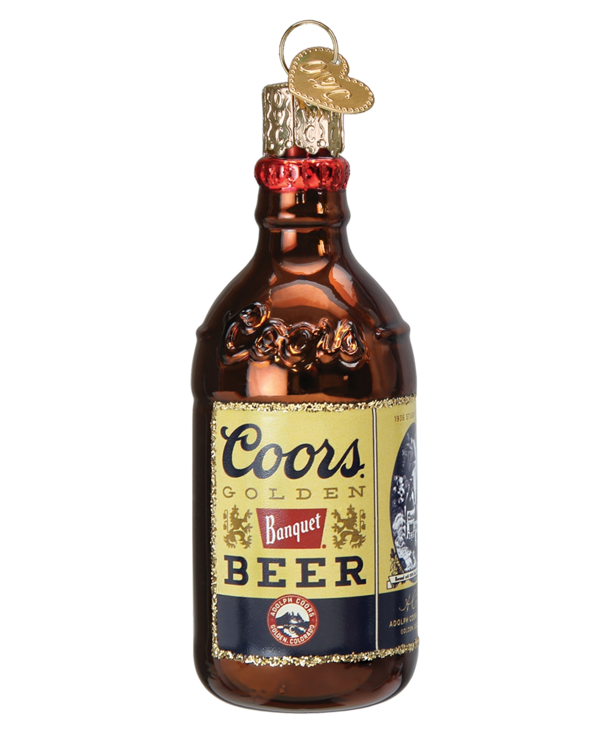 Old World Christmas 3.5" Adult Beverages Coors Banquet Beer Bottle Ornament