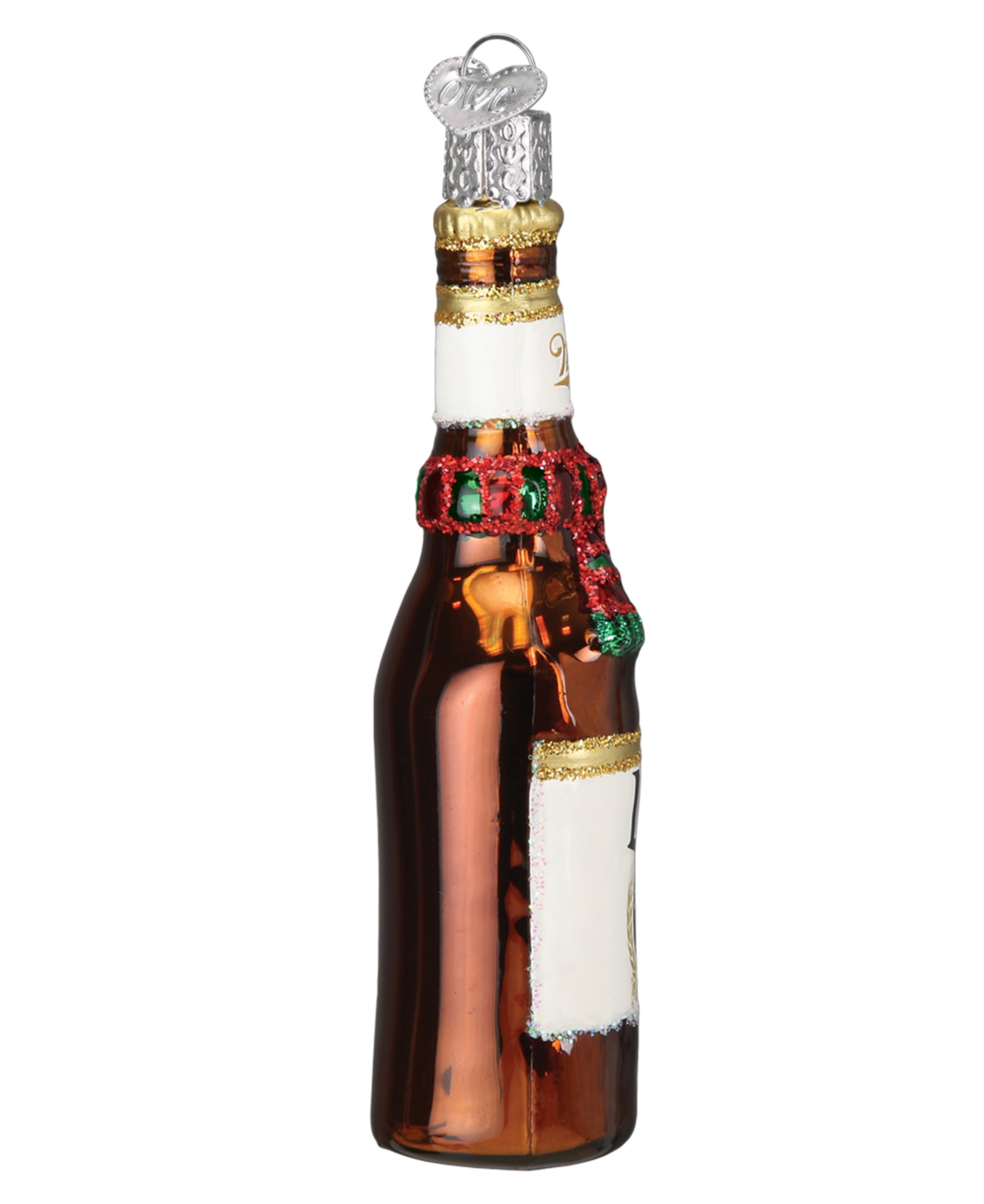 Old World Christmas 4.5" Adult Beverages Holiday Miller Lite Beer Bottle Ornament In Multi