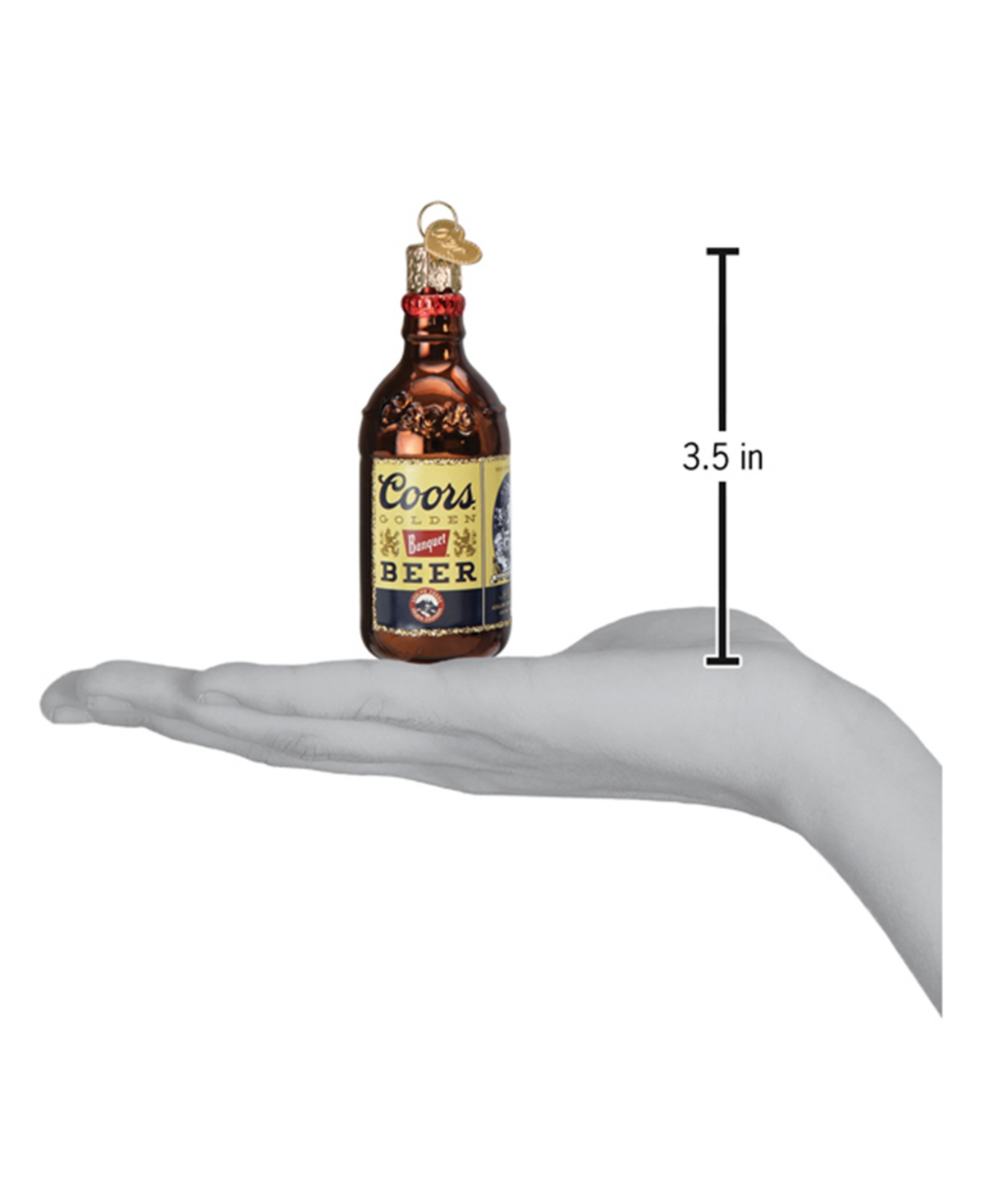 Old World Christmas 3.5" Adult Beverages Coors Banquet Beer Bottle Ornament In Brown