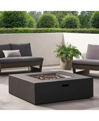 Modern Concrete Propane Fire Pit - 50,000 BTU