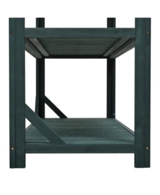 65" Rustic Farmhouse Potting Bench - Outdoor Workstation