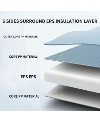 White 65QT Cooler Box - Camping, Fishing, Outdoor