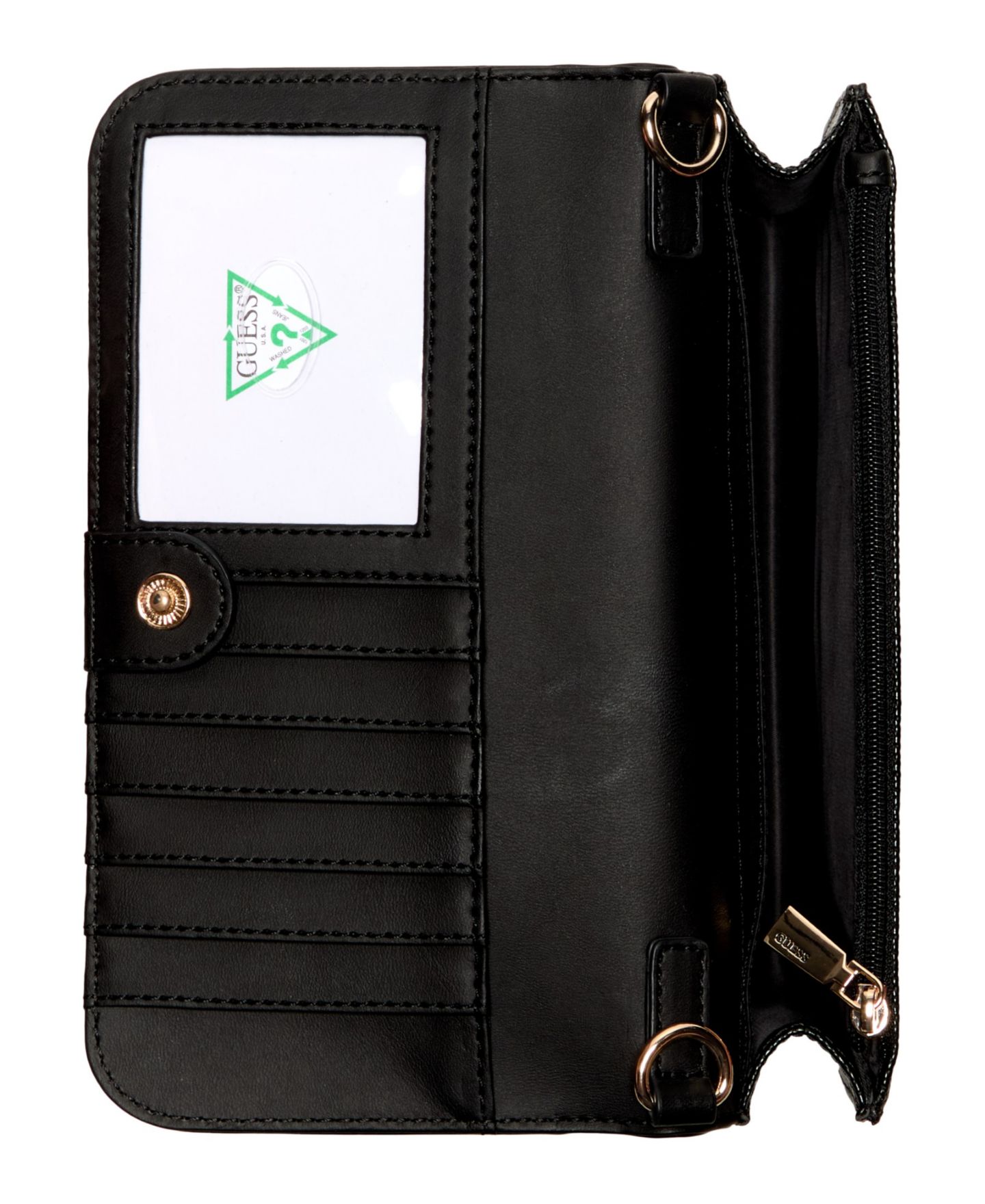 Женская сумка GUESS Noelle Crossbody Flap Organizer, цвет: Чёрный — фото 4