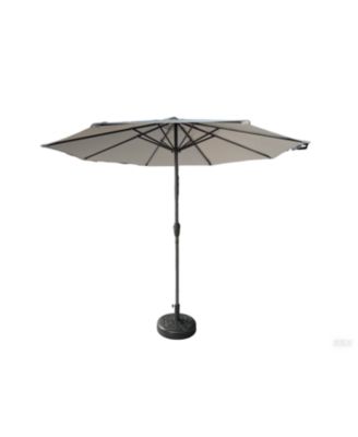 9' Aluminum Patio Umbrella - Tilt & Crank - Gray