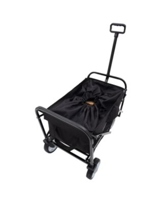 Collapsible Utility Wagon Cart - 225lb Capacity - Black