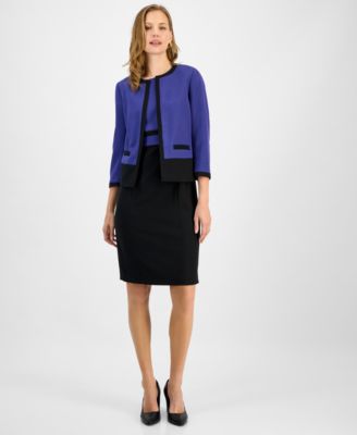 Women's Colorblocked Open-Front Jacket 