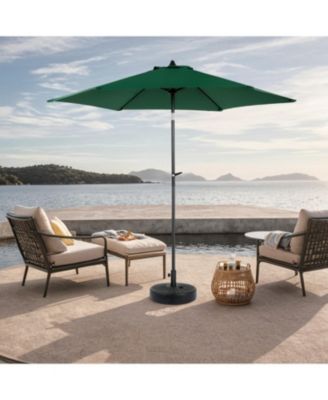 9FT Outdoor Patio Umbrella - Tilt & Crank, Dark Green