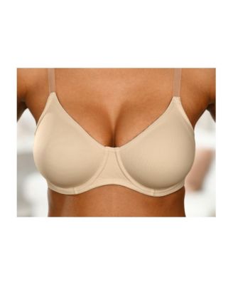Women's B-DDD Clear Strap No-Padding Underwire T-Shirt Bra