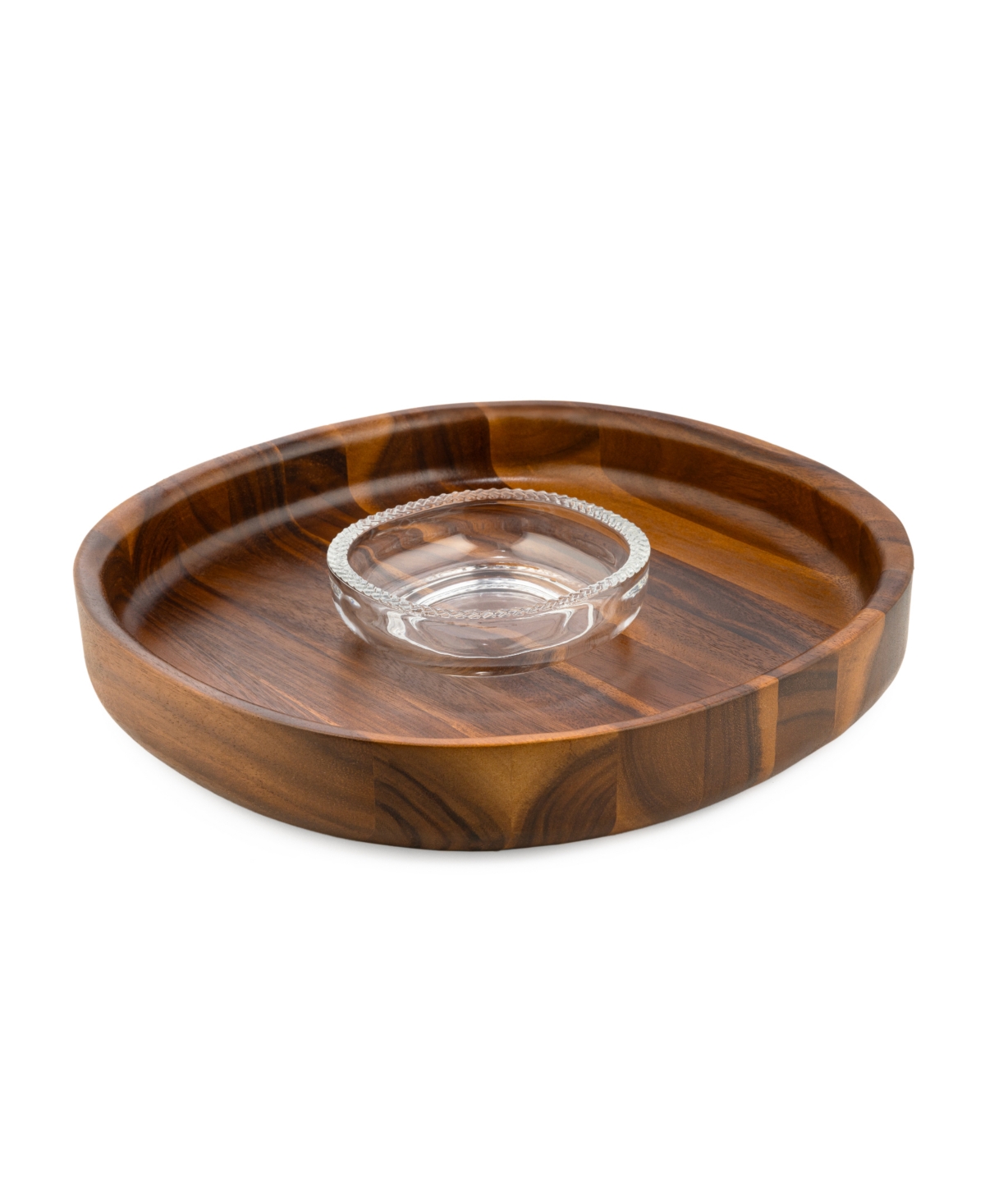 Nambe Braid Chip And Dip Bowl In Brown