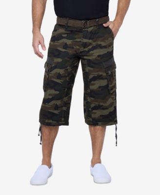 X RAY Big & Tall XRAY Belted Below Knee Long Cargo Shorts