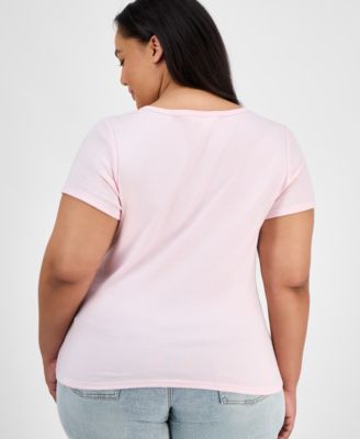 Trendy Plus Size Henley Top