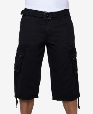 Men's Belted Capri Cargo Shorts
