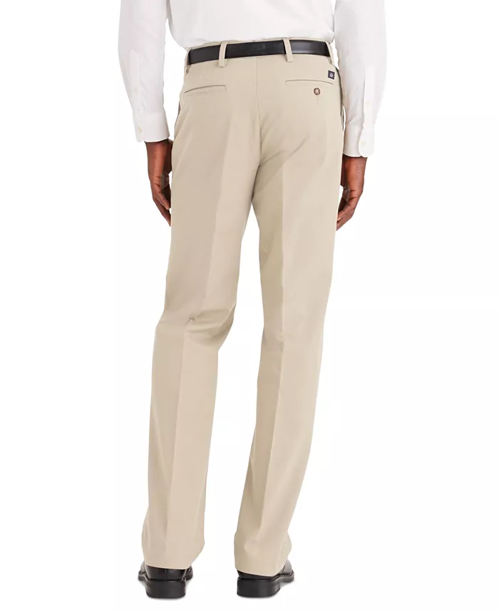 Men's Workday Smart 360 Flex Classic Fit Khaki Stretch Pants - thumbnail 3