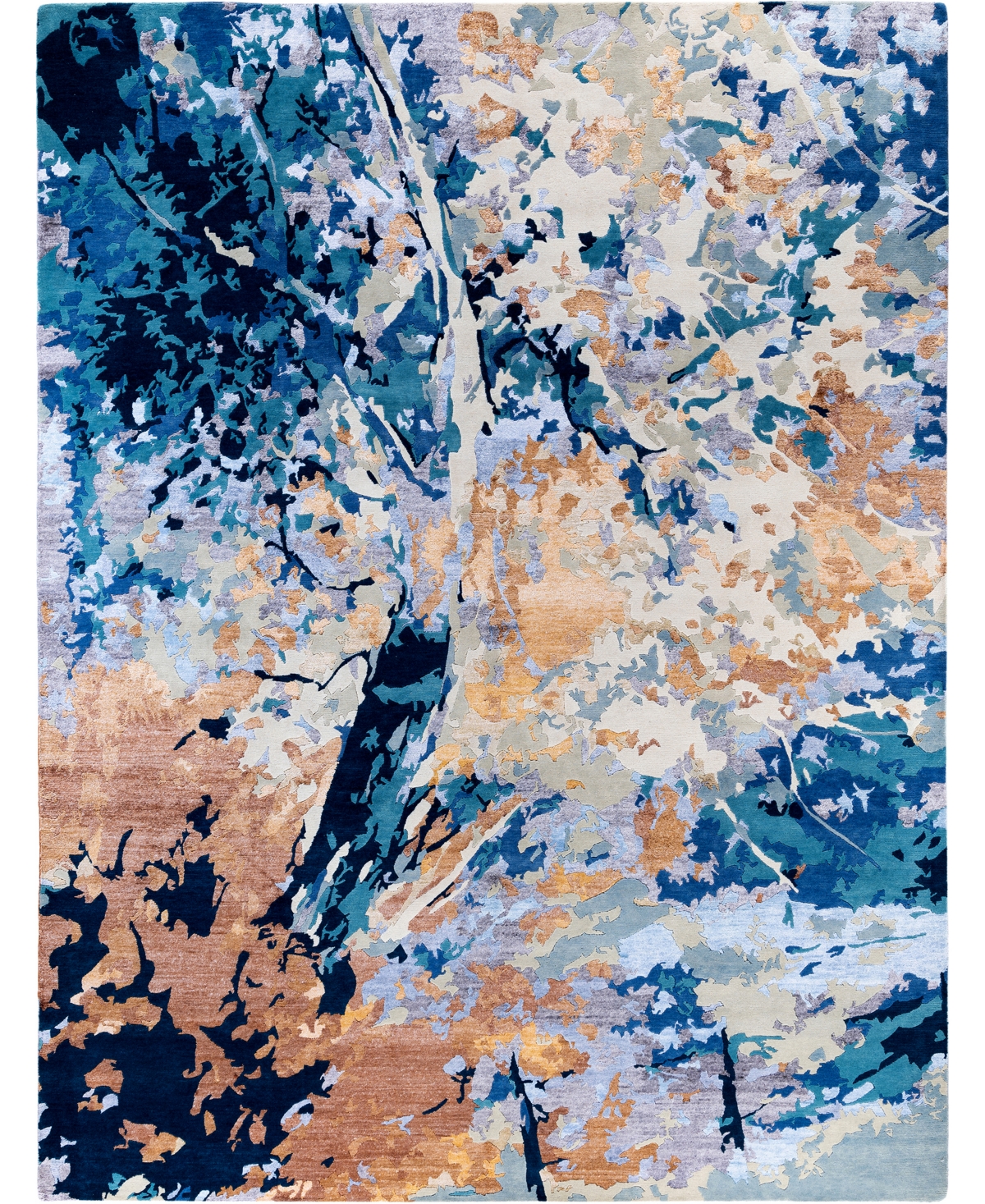Adorn Hand Woven Rugs Indo Modern M7422 9'2"x12'2" Area Rug - Yellow