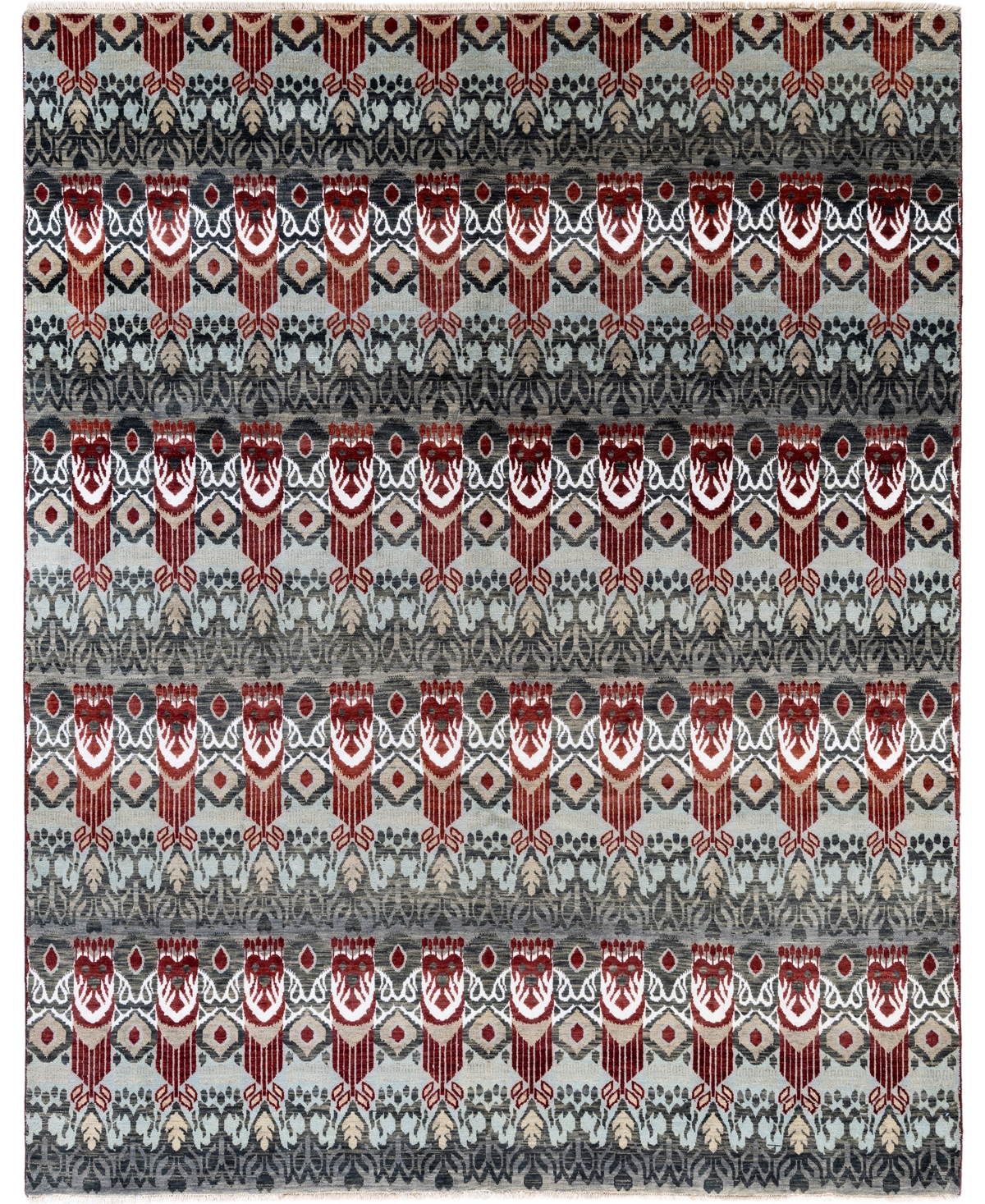 Adorn Hand Woven Rugs Indian Oak M6013 8'1"x10'1" Area Rug - Gray