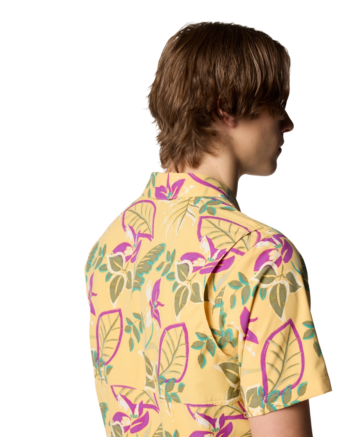 Columbia Men's Tech Trail Utility Printed Woven Short Sleeve Shirt In Multi