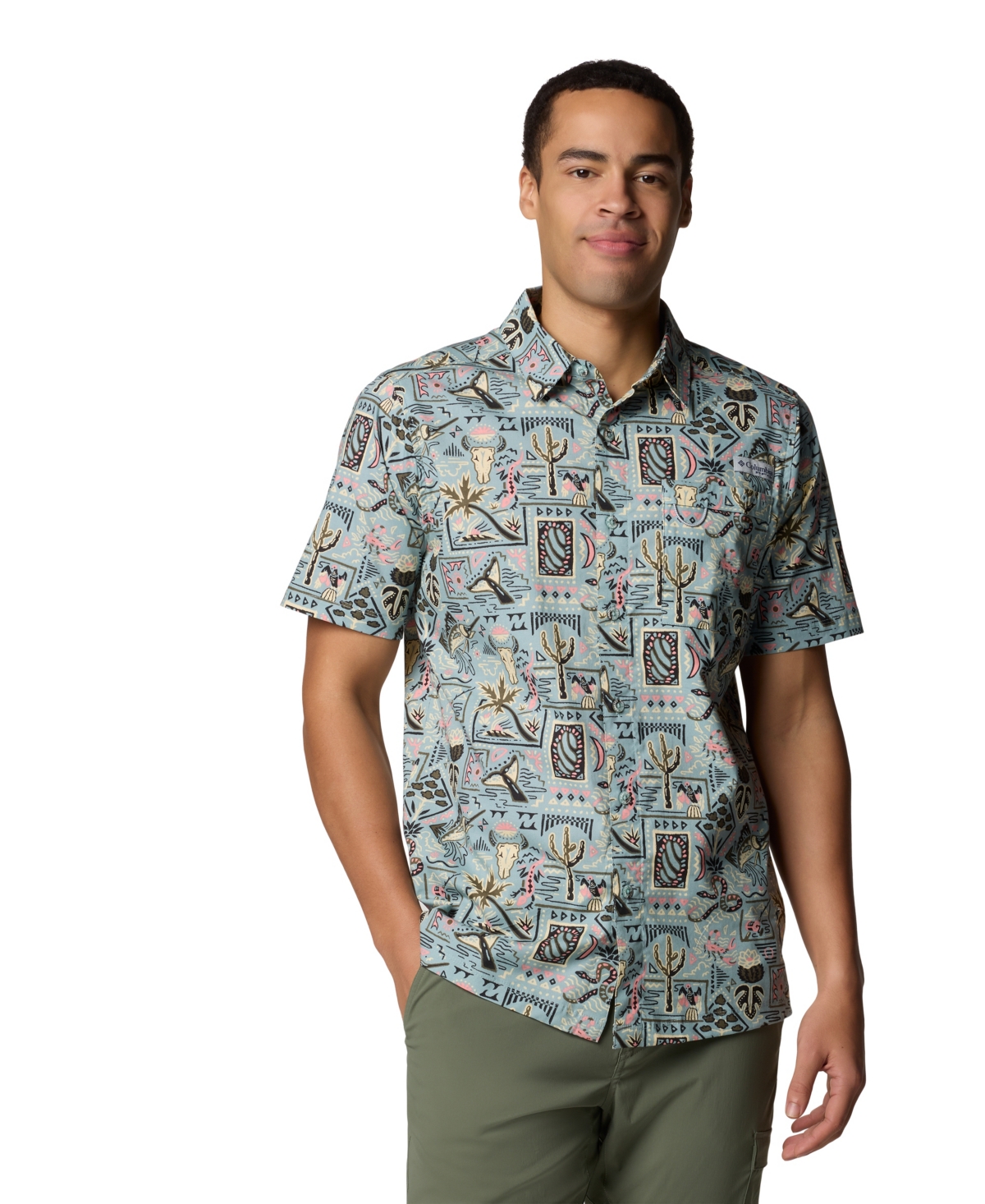 Men's Wild Cast Camp Shirt - Crushed blue bajabound