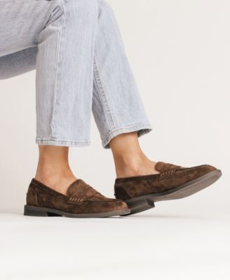 Women's Brooks Block Heel Penny Loafers