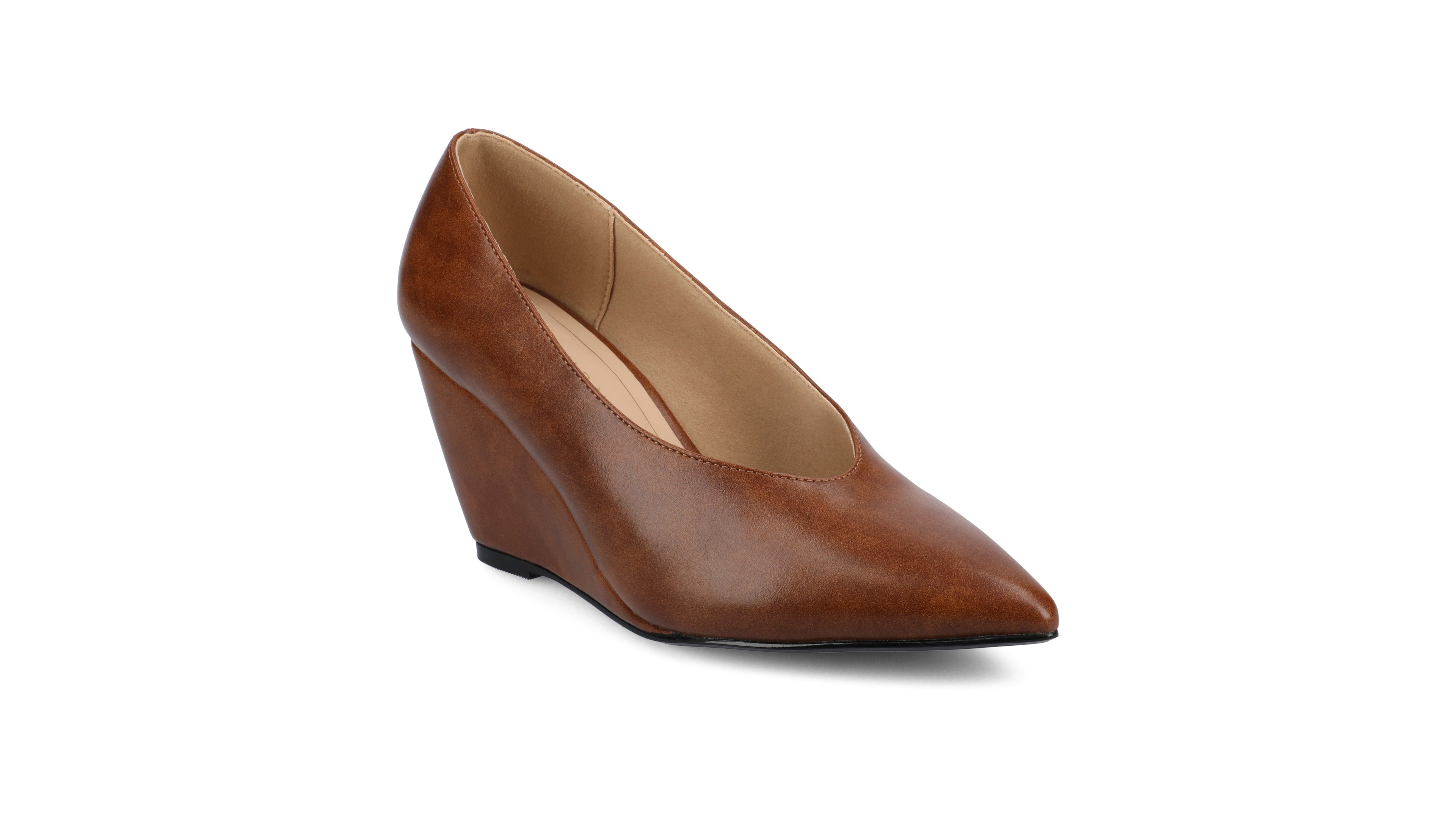 Journee Collection Women's Danika Almond Toe Wedge Pumps