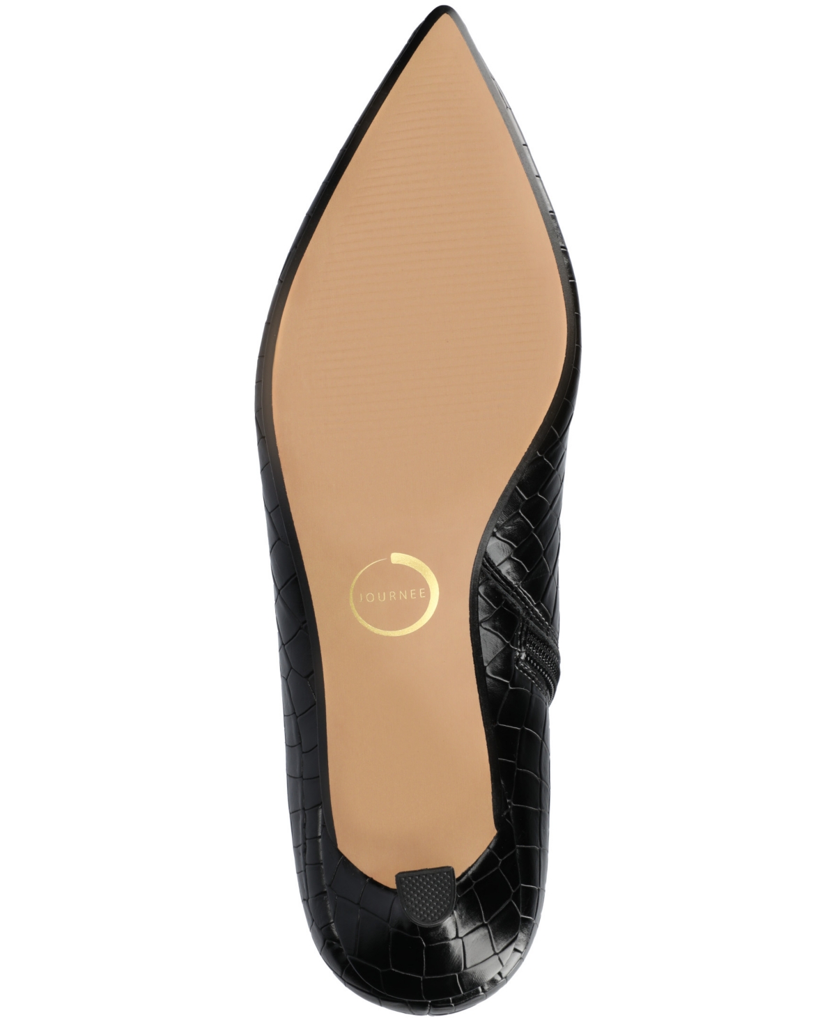 Journee Collection Women's Arely Kitten Heel Pointed Toe Dress Booties In Black