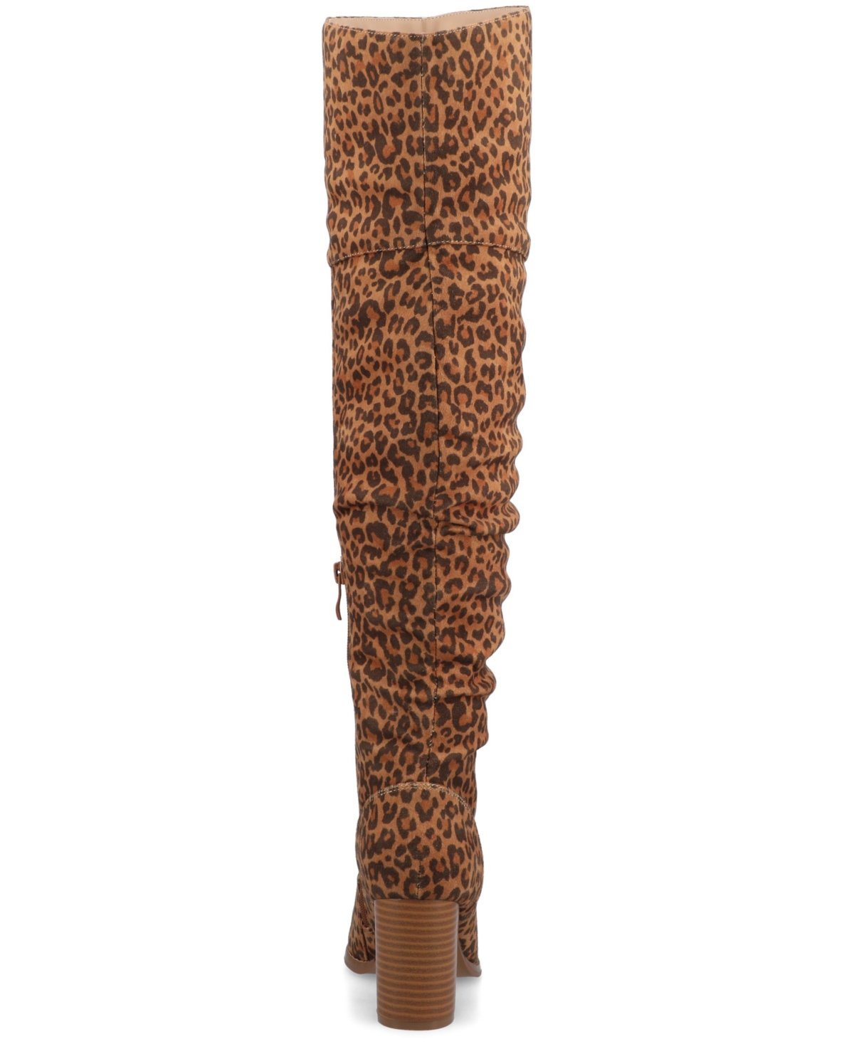 Journee Collection Women's Kaison Wide Calf Stacked Heel Over The Knee Boots In Brown