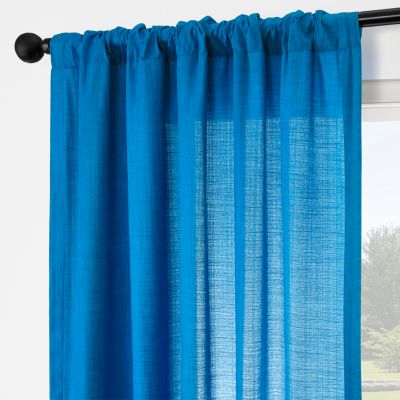 Rustic Weave Linen Curtains (2 Panels) Sheer Window Curtains Panel Set, Rod Pocket Curtains, 50 inches Wide Linen