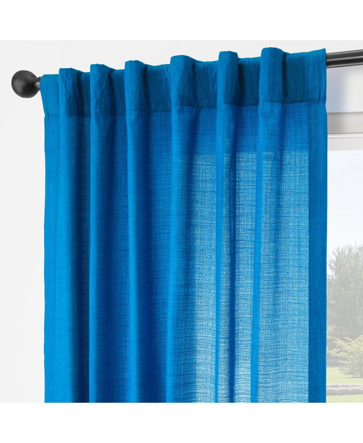 Half Price Drapes Tan Rustic Weave Sheer Linen Curtains (2 Panels) Rod Pocket Window Curtains And Drapes, 50 W X 96 L