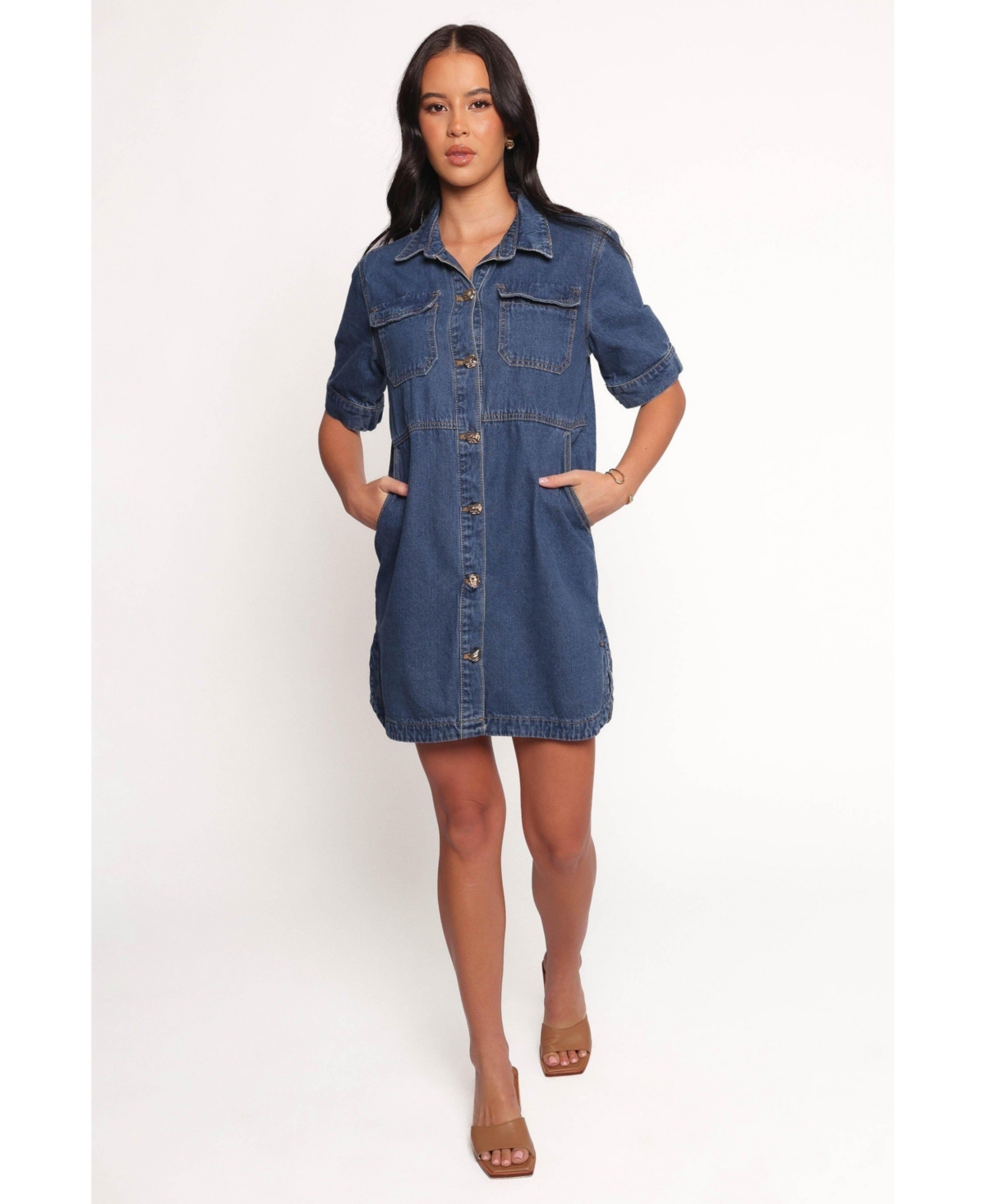 Women's Fleming Shirt Mini Dress - Denim