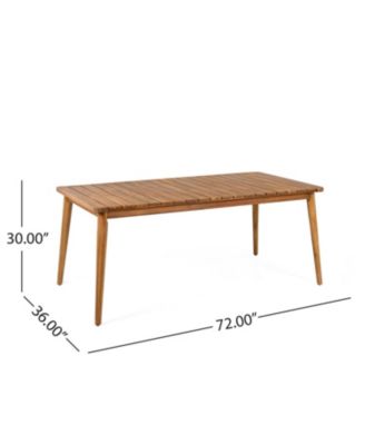 Acacia Wood Outdoor Dining Table - 8 Person, 72"