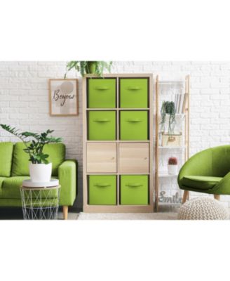 13 Inch Foldable Fabric Storage Cube Bin with Handles- for Organizing Home, Shelves, Nursery, Playroom, Closet and More