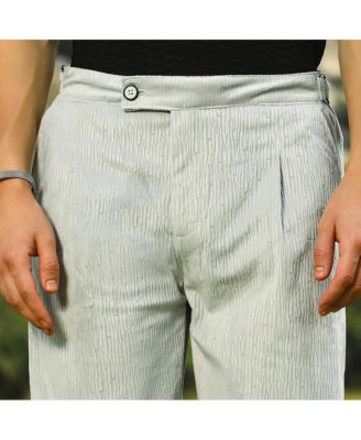 Men's Cloud Grey Veined Tailored Trousers