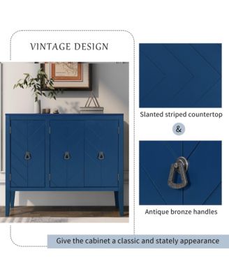 Sideboard with Adjustable Shelf, Handles & Legs