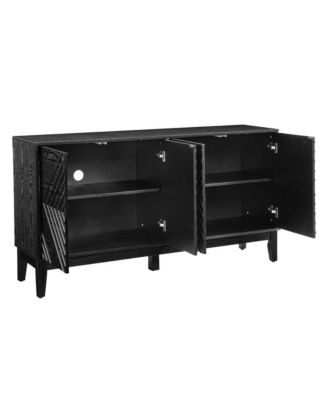 Black Farmhouse Buffet Cabinet - 60.5" Sideboard