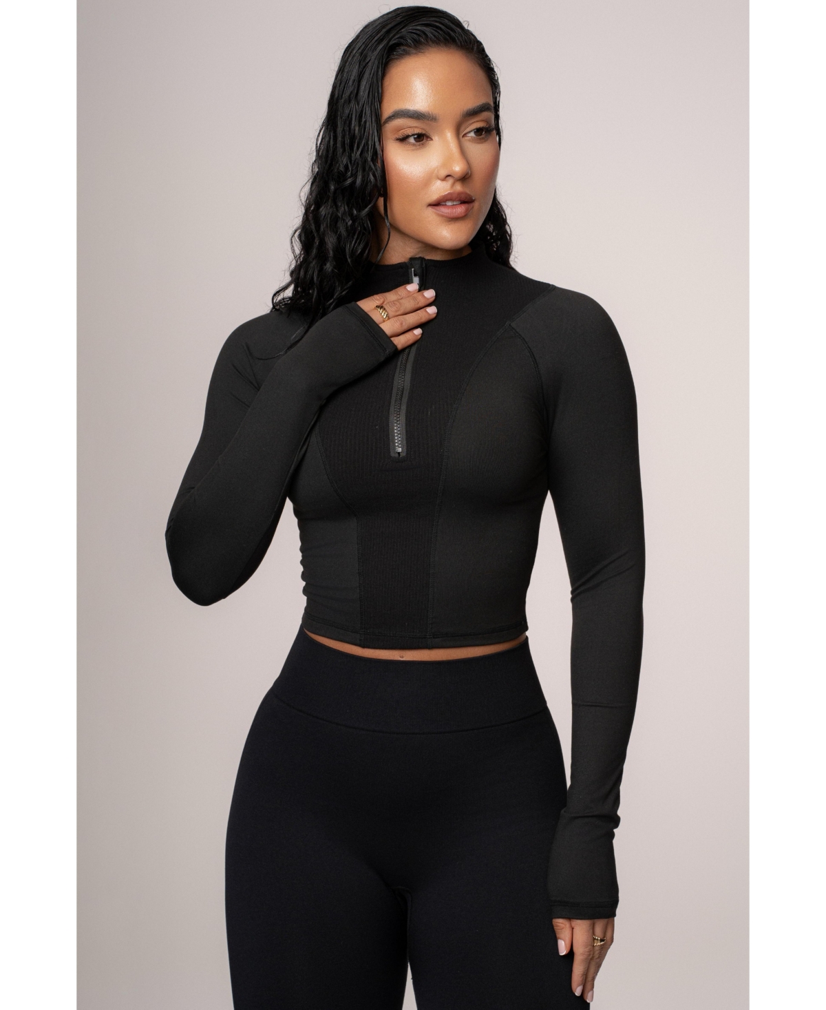 Women's Momentum Ribbed Top - Black