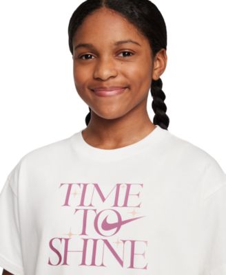Big Girls Sportswear Time to Shine Graphic Cotton T-Shirt
