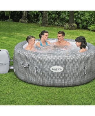 SaluSpa Honolulu AirJet Inflatable Hot Tub with 140 Soothing Jets, Gray