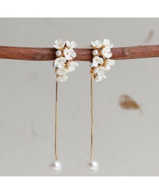 -Plated Statement Dangler Drop Earrings