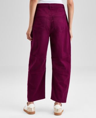 Petite High-Rise Barrel-Leg Jeans, Exclusively at Macy's 