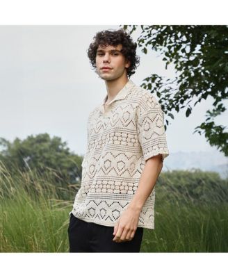 Men's Off-White Bohemian Oversized Polo T-Shirt