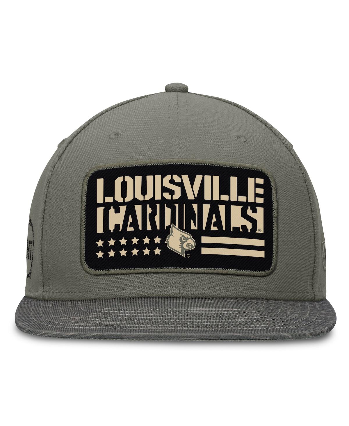 Top Of The World Men's Green Louisville Cardinals Oht Rebel Snapback Hat