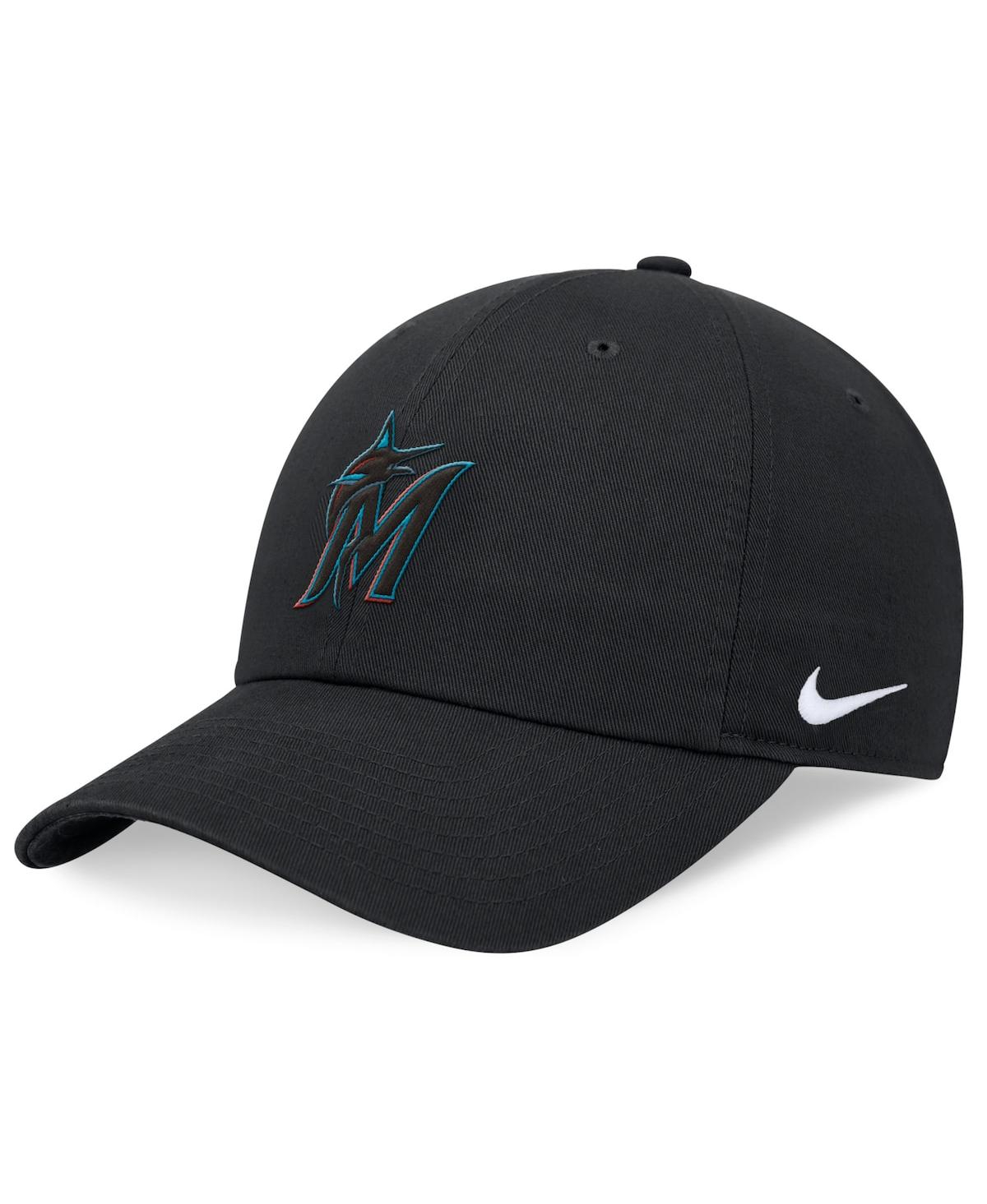 Nike Men's Black Miami Marlins Club Performance Adjustable Hat